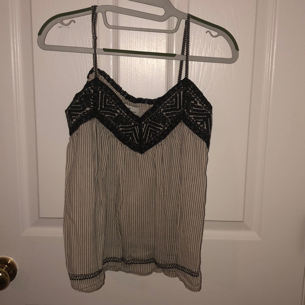 Black and white striped tank top